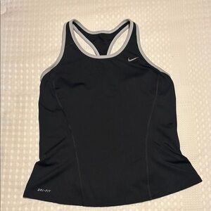 Nike Black Racerback Dri-Fit Tank Top with built in bra